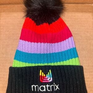 Matrix Pom Unisex Ski Winter Hat Cap Beanie hair care color